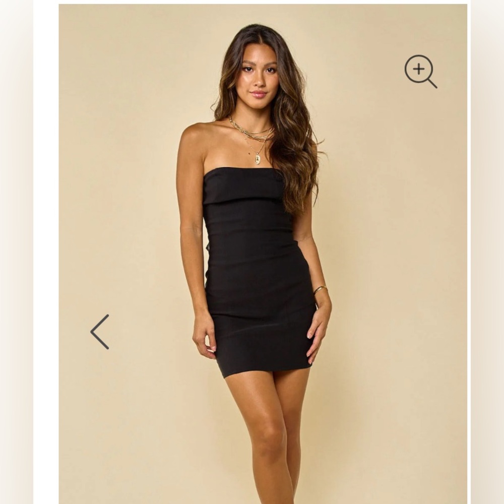 Short Strapless Tie Back Dress